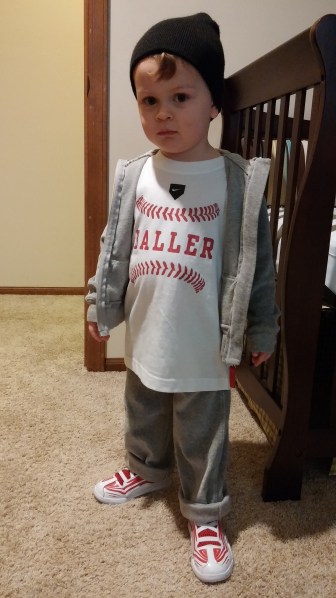 Noah awaiting a serious response to his serious question.